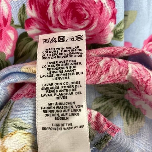 ASOS Curve Blue Pink Floral Midi Dress Size 14 NWT - Picture 10 of 10